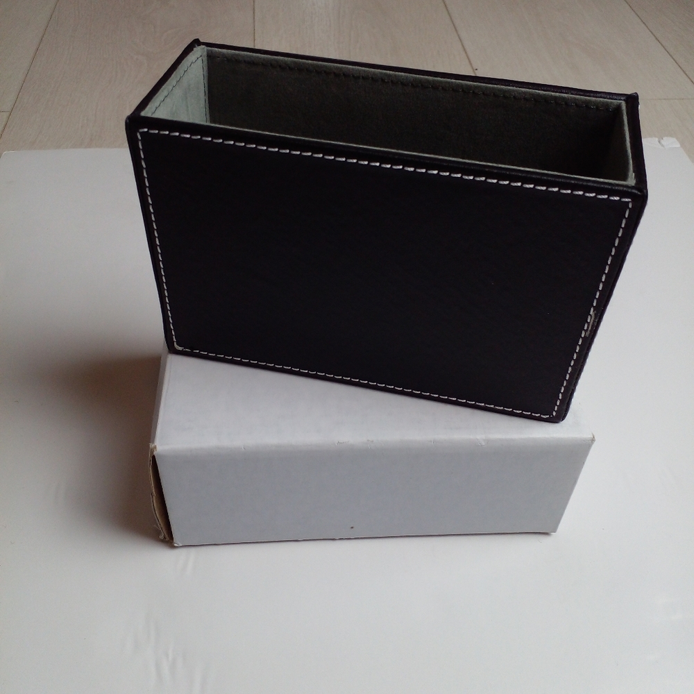 Leather desk organizer